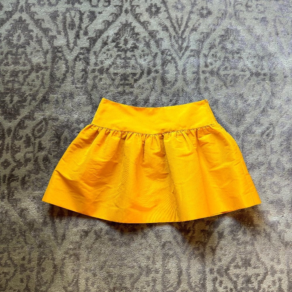 Red Valentino Yellow A-Line Mini Skirt